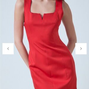 Elegant Red Sleeveless Dress